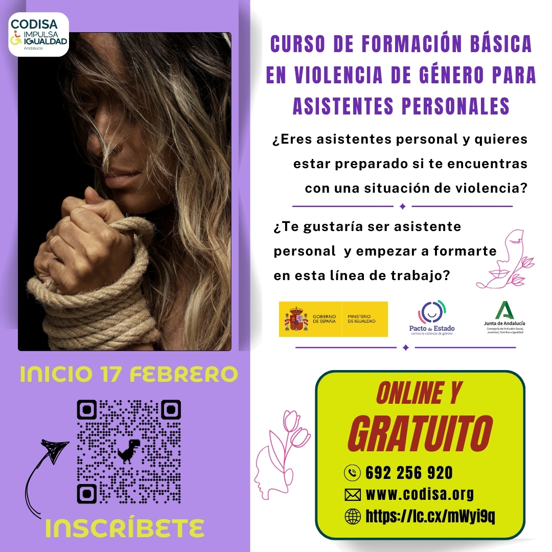 Volvemos en febrero con la formación online en Violencia de Género para Asistentes Personales